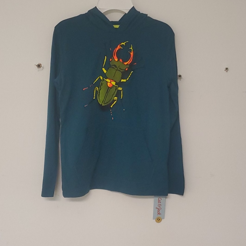 Boys long sleeve hooded shirt